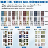 Epoxy domed fishing lure eye 4mm